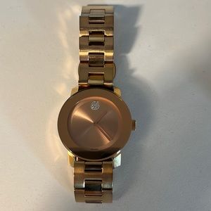 Rose gold Movado watch